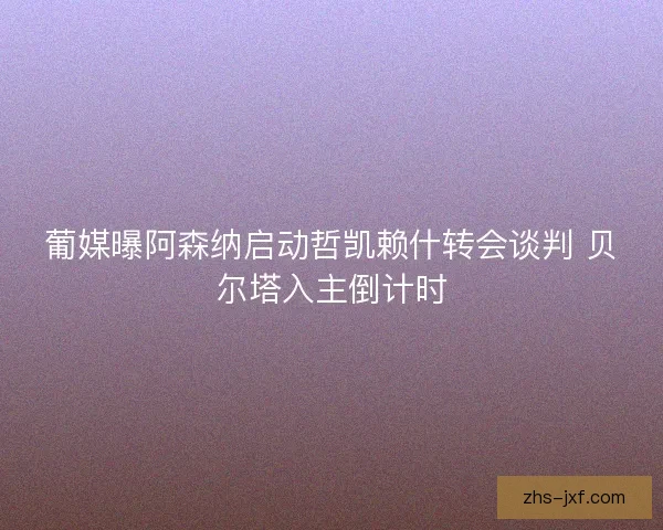 葡媒曝阿森纳启动哲凯赖什转会谈判 贝尔塔入主倒计时