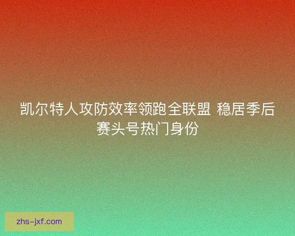 凯尔特人攻防效率领跑全联盟 稳居季后赛头号热门身份 凯尔特人攻防效率领跑全联盟 稳居季后赛头号热门身份